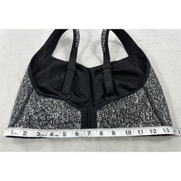 Lululemon Ta Ta Tamer III Rio Mist Black Womens 34DD? Sports Bra EUC Read - Picture 3 of 7